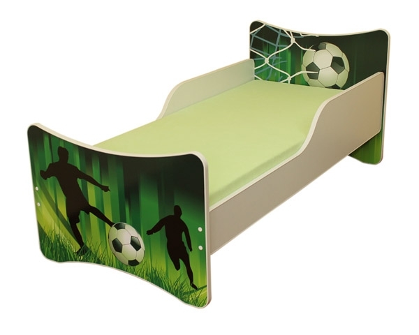 NELLYS Dětská postel se zábranou Fotbal - 200x80 cm
